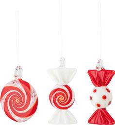 ΧΡΙΣΤΟΥΓΕΝΝΙΑΤΙΚΟ ΚΡΕΜΑΣΤΟ FESTIVE ORNAMENT 4 X 6 X 2,5 CM 3-PACK ΧΡΩΜΑ: ΚΟΚΚΙΝΟ BLOOMINGVILLE