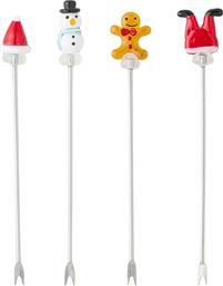 ΣΕΤ ΠΙΡΟΥΝΙΑ ΓΙΑ ΣΝΑΚ FELIZ COCKTAIL FORK 4-PACK BLOOMINGVILLE