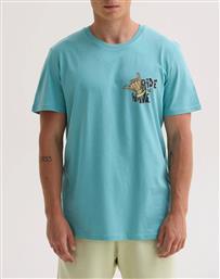 M TIKI T-SHIRT BLUE HUNTER