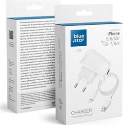 TRAVEL CHARGER LIGHTNING FOR APPLE IPHONE 5/6/7/8 BLUE STAR από το PLUS4U