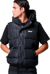 MEN HOODED PUFFER VEST 073425-01-01 ΜΑΥΡΟ BODY ACTION