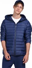 MEN QUILT PADDED JACKET WITH HOOD 073926-01-04K ΜΠΛΕ BODY ACTION