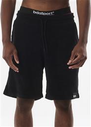 MEN''S RELAXED FIT TERRY SHORTS 033320-01-ΒLΑCΚ BLACK BODY ACTION