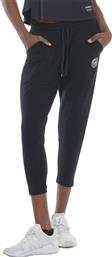 STRETCH FRENCH TERRY PANTS ΚΑΠΡΙ (021230 BLACK-01) ΜΑΥΡΟ BODY ACTION από το HALL OF BRANDS