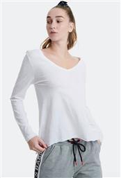 V-NECK ΓΥΝΑΙΚΕΙΑ ΜΠΛΟΥΖΑ ΜΕ ΜΑΚΡΥ ΜΑΝΙΚΙ (9000059303-1539) BODYTALK