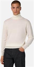 ΑΝΔΡΙΚΗ ΜΑΛΛΙΝΗ ΜΠΛΟΥΖΑ ΖΙΒΑΓΚΟ ΜΟΝΟΧΡΩΜΗ REGULAR FIT - BO25A035802 ΛΕΥΚΟ BOGGI MILANO