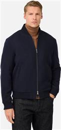 ΑΝΔΡΙΚΗ ΜΑΛΛΙΝΗ ΖΑΚΕΤΑ ΜΟΝΟΧΡΩΜΗ REGULAR FIT - BO25A101301 ΜΠΛΕ ΣΚΟΥΡΟ BOGGI MILANO