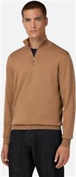 ΑΝΔΡΙΚΗ ΠΛΕΚΤΗ ΜΠΛΟΥΖΑ ΜΕ HALF ZIP REGULAR FIT - BO25A038904 ΚΑΦΕ BOGGI MILANO
