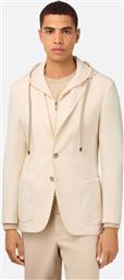 ΑΝΔΡΙΚΗ ΖΑΚΕΤΑ ΜΟΝΟΧΡΩΜΗ ΜΕ ΚΟΥΚΟΥΛΑ - BO25A031501 ΚΡΕΜ BOGGI MILANO