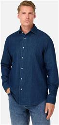 ΑΝΔΡΙΚΟ DENIM ΠΟΥΚΑΜΙΣΟ REGULAR FIT - BO25A063801 DENIM BLUE ΣΚΟΥΡΟ BOGGI MILANO