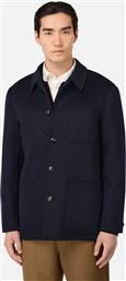 ΑΝΔΡΙΚΟ ΜΑΛΛΙΝΟ JACKET ΜΟΝΟΧΡΩΜΟ - BO25A018801 ΜΠΛΕ ΣΚΟΥΡΟ BOGGI MILANO