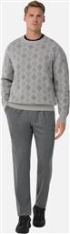 ΑΝΔΡΙΚΟ ΜΑΛΛΙΝΟ ΠΑΝΤΕΛΟΝΙ ΜΕ ΕΛΑΣΤΙΚΗ ΜΕΣΗ TAPPERED FIT - BO25A084103 ΓΚΡΙ BOGGI MILANO