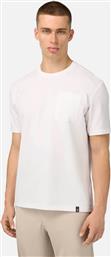 ΑΝΔΡΙΚΟ T-SHIRT ΜΕ ΤΣΕΠΗ ΣΤΟ ΣΤΗΘΟΣ RELAXED FIT - BO25A052406 ΛΕΥΚΟ BOGGI MILANO