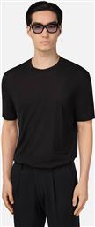 ΑΝΔΡΙΚΟ T-SHIRT ΜΟΝΟΧΡΩΜΟ - BO25A007204 ΜΑΥΡΟ BOGGI MILANO