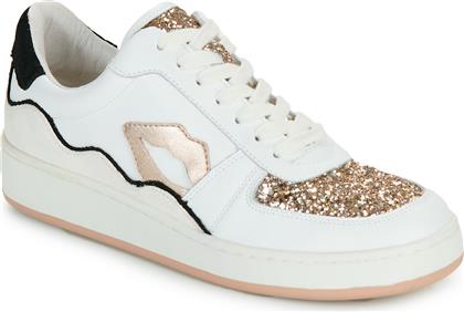 XΑΜΗΛΑ SNEAKERS LOULOU BLANC ROSE GOLD GLITTER BONS BAISERS