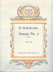 KABALEVSKY - SONATA NO 3 OP 46 BOOSEY