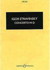 STRAVINSKY - CONCERTO IN D BOOSEY