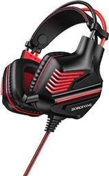 BO101 RACING GAMING ΕΝΣΥΡΜΑΤΑ ΑΚΟΥΣΤΙΚΑ 3.5MM/USB ΜΕ LED ΦΩΤΙΣΜΟ - ΜΑΥΡΑ/ΚΟΚΚΙΝΑ BOROFONE