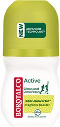 ΑΠΟΣΜΗΤΙΚΟ ROLL-ON ACTIVE CITRUS & LIME (50ML) BOROTALCO