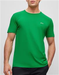 JERSEY TEE CURVED 50469062-342 GREEN BOSS
