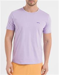 JERSEY TEE CURVED 50469062-534 LILAC BOSS