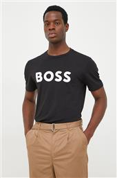 ΒΑΜΒΑΚΕΡΟ ΜΠΛΟΥΖΑΚΙ BOSS BOSS CASUAL ΑΝΔΡΙΚΟ, ΧΡΩΜΑ: ΜΑΥΡΟ BOSS ORANGE