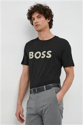 ΒΑΜΒΑΚΕΡΟ ΜΠΛΟΥΖΑΚΙ BOSS BOSS CASUAL ΑΝΔΡΙΚΟ, ΧΡΩΜΑ: ΜΑΥΡΟ BOSS ORANGE