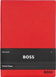 ΣΗΜΕΙΩΜΑΤΑΡΙΟ ESSENTIAL RED LINED A5 ΧΡΩΜΑ: ΚΟΚΚΙΝΟ BOSS