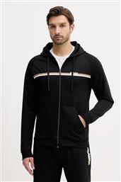 ΒΑΜΒΑΚΕΡΗ ΜΠΛΟΥΖΑ AUTHENTIC JACKET H ΧΡΩΜΑ: ΜΑΥΡΟ, ΜΕ ΚΟΥΚΟΥΛΑ, 50554785 BOSS