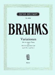 BRAHMS - VARIATIONEN OP. 21 COMPLETE BREITKOPF