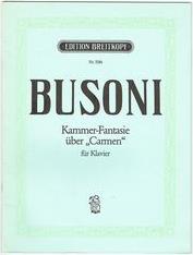 BUSONI - KAMMER-FANTASIE UBER ''CARMEN'' BREITKOPF