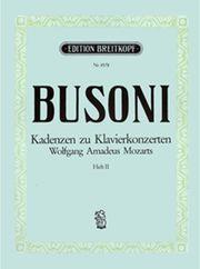 BUSONI - MOZART KADENZEN BAND II BREITKOPF