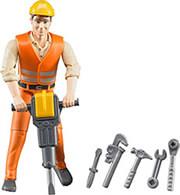 CONSTRUCTION WORKER WITH ACCESSORIES BRUDER