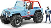 JEEP CROSS COUNTRY RACER WITH RACING DRIVER (BLUE) BRUDER