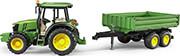 JOHN DEERE 5115M (GREEN/YELLOW, WITH SIDE WALL TRAILER) BRUDER