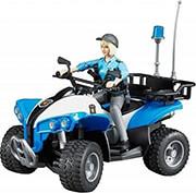 POLICE QUAD WITH POLICEWOMAN AND EQUIPMENT (BLUE/WHITE) BRUDER