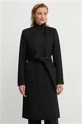 ΜΑΛΛΙΝΟ ΠΑΛΤΟ CATARINABBPERLE COAT ΧΡΩΜΑ: ΜΑΥΡΟ, BBW4107 BRUUNS BAZAAR από το ANSWEAR