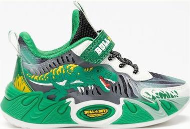 ΠΑΙΔΙΚΑ ΠΑΠΟΥΤΣΙΑ BULLBOYS T-REX ΓΙΑ ΑΓΟΡΙΑ GREEN (ΜΕΓΕΘΗ 26-33) - ΜΑΥΡΟ BULL BOYS