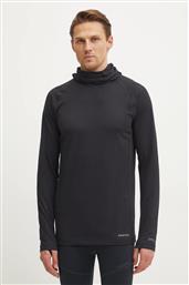 ΙΣΟΘΕΡΜΙΚΟ ΜΑΚΡΥΜΑΝΙΚΟ ΠΟΥΚΑΜΙΣΟ MIDWEIGHT X BASE LAYER LONG NECK HOODIE ΧΡΩΜΑ: ΜΑΥΡΟ, 222011 BURTON
