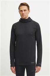 ΛΕΙΤΟΥΡΓΙΚΟ ΜΑΚΡΥΜΑΝΙΚΟ ΠΟΥΚΑΜΙΣΟ MIDWEIGHT X BASE LAYER LONG NECK HOODIE ΧΡΩΜΑ: ΜΑΥΡΟ, 222011 BURTON