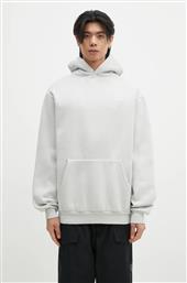 ΜΠΛΟΥΖΑ BASIC PULLOVER HOOD ΧΡΩΜΑ: ΓΚΡΙ, ΜΕ ΚΟΥΚΟΥΛΑ, BG243203 BUTTER GOODS