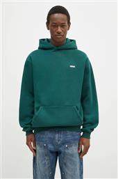 ΜΠΛΟΥΖΑ BASIC PULLOVER HOOD ΧΡΩΜΑ: ΠΡΑΣΙΝΟ, ΜΕ ΚΟΥΚΟΥΛΑ, BG243203 BUTTER GOODS