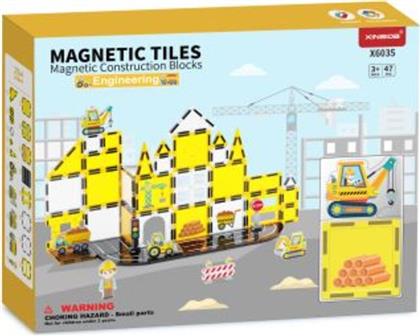 BW MAGNETIC TILES CONSTRUCTION SET 47ΤΜΧ (X6035)