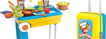 BW ΣΕΤ ΚΟΥΖΙΝΑ ΤΡΟΛΕΥ LITTLE CHEF 2 IN 1 (008-926A) από το MOUSTAKAS