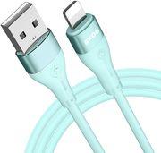 CABLE X280L MINIMALIST SILICONE 3A USB-A TO LIGHTNING GREEN BWOO
