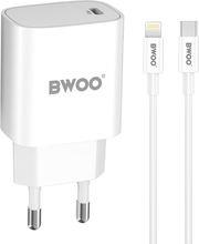 CHARGER CDA159 20W WITH USB-C TO LIGHTNING CABLE BWOO από το e-SHOP