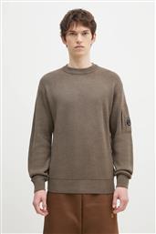 ΜΑΛΛΙΝΟ ΠΟΥΛΟΒΕΡ KNITWEAR CREW NECK IN RE-WOOL ΑΝΔΡΙΚΑ, ΧΡΩΜΑ: ΜΠΕΖ, 17CMKN228A006595A C P COMPANY