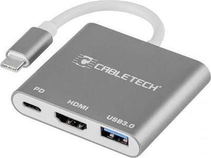 ΠΡΟΣΑΡΜΟΓΕΑΣ TYPE C - ΥΠΟΔΟΧΕΣ HDMI, USB 3.0, TYPE C CABLETECH