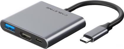 ΑΝΤΑΠΤΟΡΑΣ USB-C ΣΕ HDMI + USB3.0 + USB-C PD C160, 0.15M, ΓΚΡΙ CABLETIME