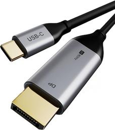 ΚΑΛΩΔΙΟ USB-C ΣΕ DISPLAYPORT C160, 4K/60HZ, 1.8M, ΜΑΥΡΟ CABLETIME